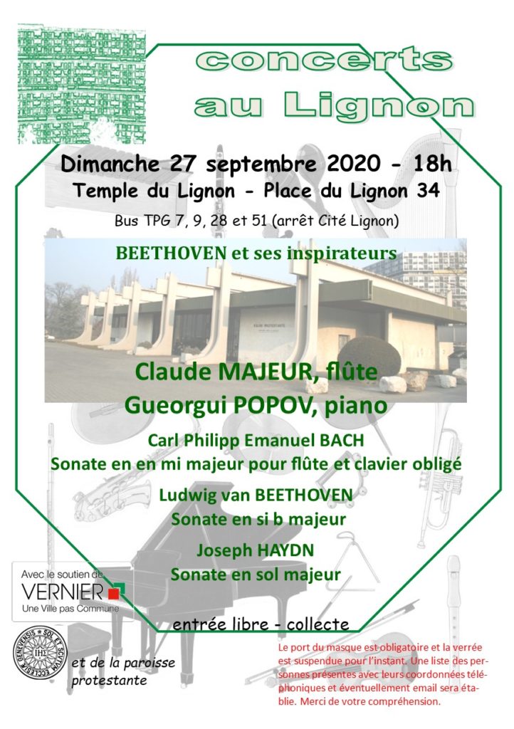 27 septembre 2020
Beethoven et ses inspirateurs
Claude Majeur flûte
Gueorgui Popov piano
