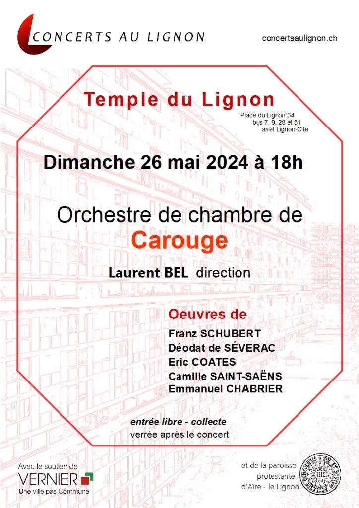 26 mai 2024 Orchestre de chambre de Carouge Laurent Bel direction