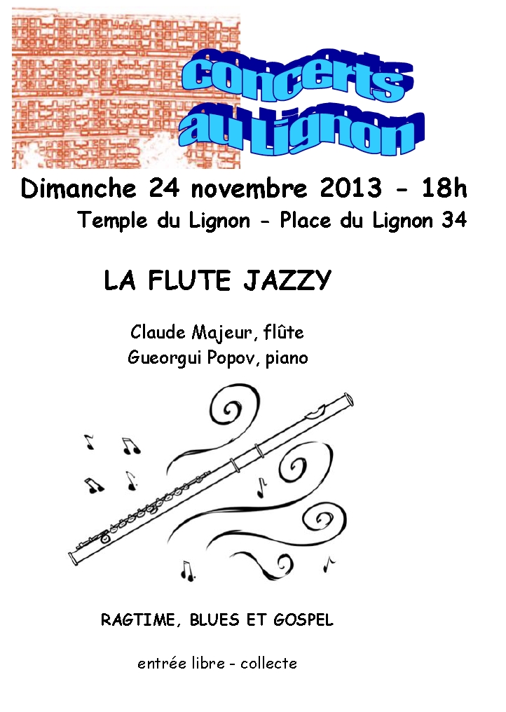 24 novembre 2013
Claude Majeur flûte
Gueorgui Popov piano