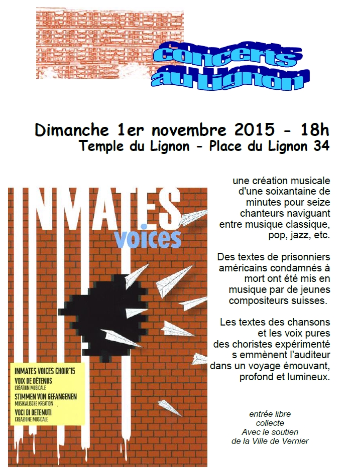 1er novembre 2015
Inmates voices
Voix de détenus