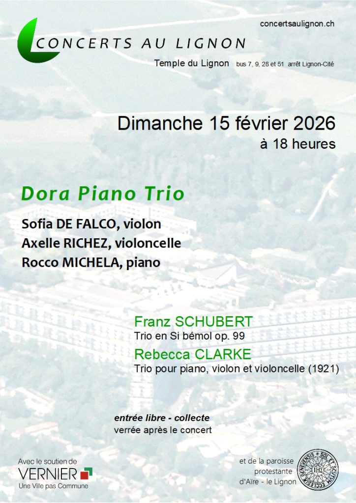 15 février 2025 Dora Piano Trio Sofia DE FALCO violon, Axelle RICHEZ violoncelle, Rocco MICHELA piano